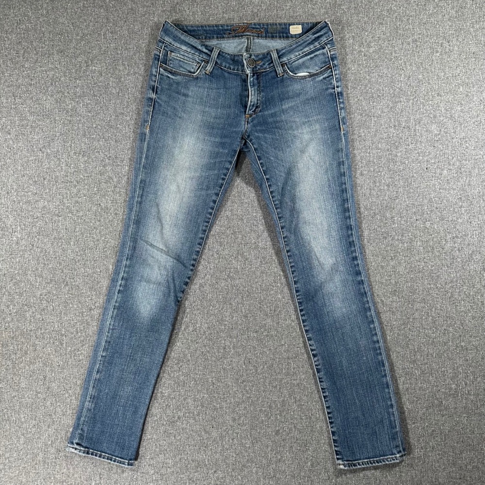 Mavi Emma Skinny Jeans Womens 25x32 Blue Denim Low Rise Stretch Pants Y2K Style